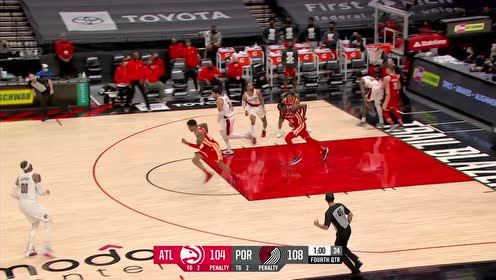 【NBA錄像回放 國(guó)語(yǔ)】個(gè)人能力的體現(xiàn) 特雷-楊單打坎特拋投得手