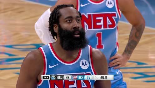 【NBA集錦】還是熟悉的方式！哈登經典造犯規(guī)取籃網首分