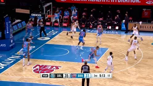 【NBA集錦】哈登經典歐洲步 取籃網生涯首例運動戰(zhàn)得分