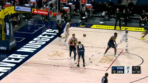 【NBA集锦】戈贝尔空接飞扣戏耍约基奇 约老师轮转三分还以颜色