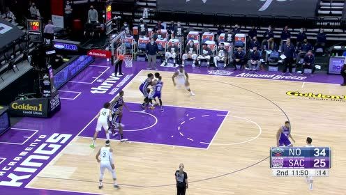 【NBA集锦】再献完美内线进攻 锡安双臂折叠暴扣点燃替补席