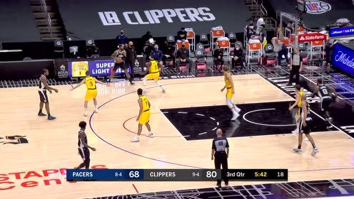 【NBA集錦】喬治突分喂餅 貝弗利抓住機會三分一擊命中