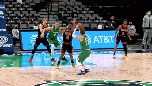 【NBA集锦】拉文击地送妙传 东契奇后撤步三分还以颜色