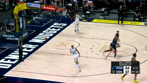 【NBA集锦】减肥后依然力道无穷 约基奇推土机上篮完全拦不住