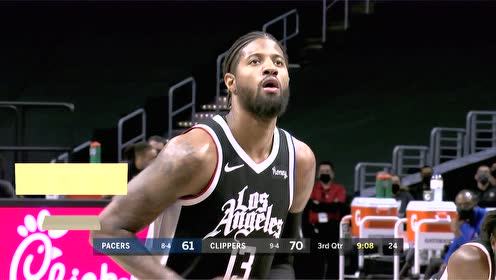 【NBA录像回放】步行者vs快船第3节 中文解说回放