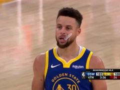 【NBA集锦】这就是领袖！库里强突浓眉哥打成2+1