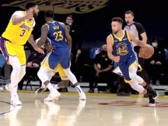【NBA集锦】这也能进？这也能进！ 库里连续后撤步戏耍浓眉