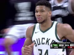 【NBA集錦】籃網(wǎng)護筐出大問題 字母哥斜刺里殺出再送關(guān)鍵扣籃