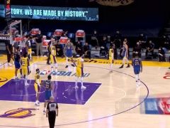 【NBA集锦】詹姆斯三分打铁 浓眉哥篮下双手重扣