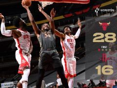 NBA常規(guī)賽：首節(jié)戰(zhàn)罷，公牛28-16領先火箭