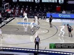 【NBA集錦】籃筐都被扣響了！字母哥單臂狂野重扣太嚇人