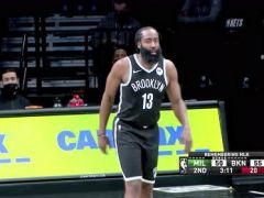 【NBA集錦】經(jīng)典長臂護球 哈登突破上籃如探囊取物