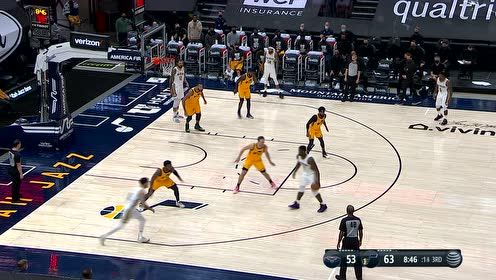 【NBA集锦】这三分谁顶得住啊! 爵士队连续4记3分射懵鹈鹕