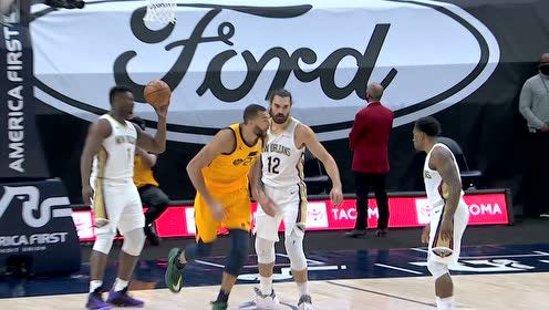 【NBA集锦】无视海王和胖虎! 戈贝尔胖虎头顶摘板上篮太豪横