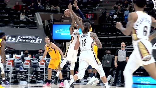 【NBA集锦】英格拉姆遭遇拦截 亚当斯却在篮下予取予求