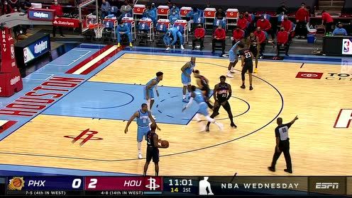 【NBA集锦】布克信手一抛位置不太好 艾顿没接住却将球打进
