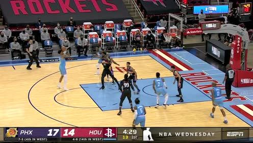 【NBA集锦】奥迪单吃布克 跌跌撞撞险丢球依然抛投打进