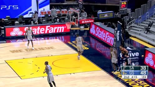 【NBA集锦】勇士配合赏心悦目！库里甩球助攻维金斯飙三分