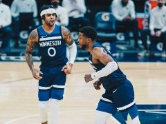 NBA常规赛:三节战罢,森林狼77-68领先魔术