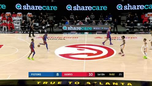 【NBA集锦】卡佩拉鬼手抢断送长传 科林斯顺势滑翔展翅暴扣