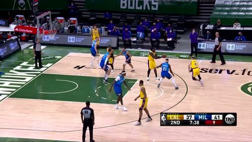 【NBA集锦】湖人内线连续发威 浓眉翻江倒海取扳平分