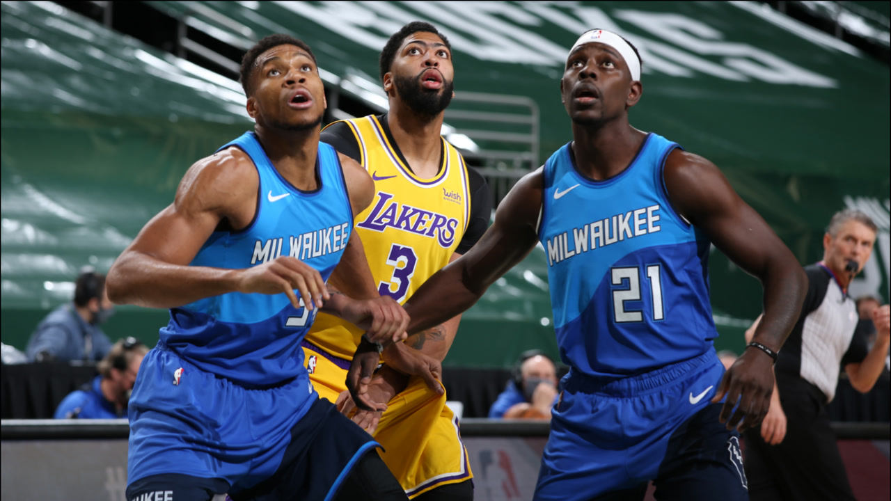 【NBA集锦】最强大前锋对决！字母哥单节4中4帽詹皇！浓眉哥秀中投