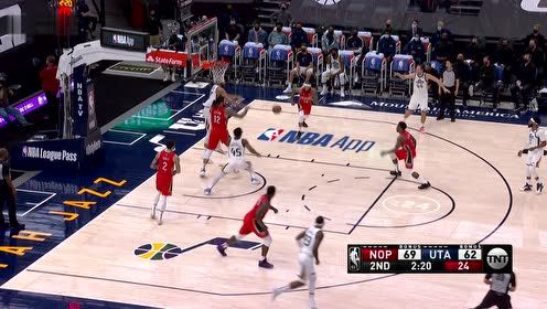 【NBA集锦】硬刚亚当斯 米切尔滞空对抗强势命中2+1