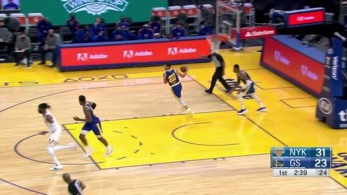 【NBA集錦】林暗草驚風將軍夜引弓 庫里招牌3+1極限命中