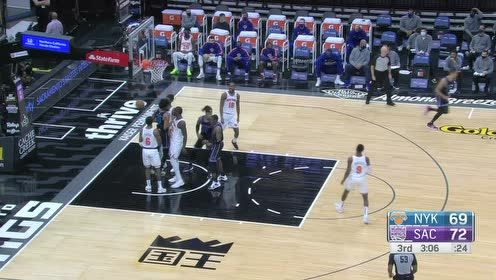 【NBA集锦】尼克斯vs国王第3节 英文原声回放