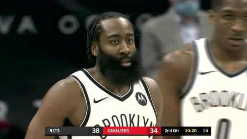 【NBA集錦】發(fā)力了？哈登經(jīng)典胯下后撤步三分一箭穿心