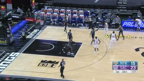 【NBA集锦】尼克斯vs国王第1节 英文原声回放