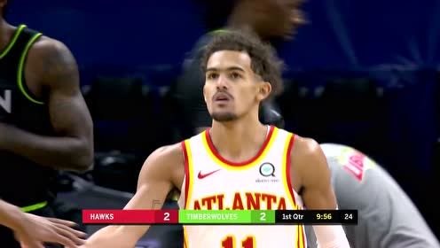 【NBA集錦】場上的籃球精靈 特雷楊靈活腳步造成犯規(guī)
