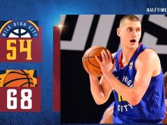 NBA常规赛：半场战罢，太阳以68-54继续领先掘金！