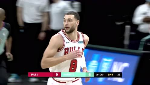【NBA集锦】怀特半路拦截海沃德送空接妙传 拉文一步登天双手砸筐
