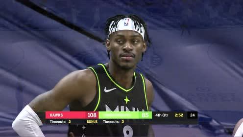 【NBA集锦】老鹰vs森林狼第4节英文原声回放