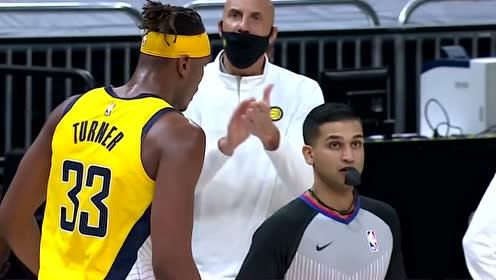 【NBA集锦】萨博尼斯神仙助攻 特纳转身过人极限2+1