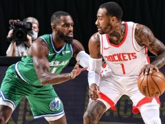 NBA常规赛:首节战罢,火箭38-27领先独行侠