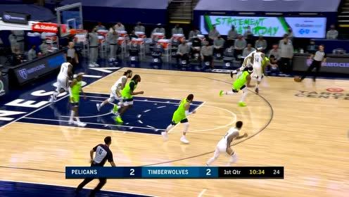 【NBA集锦】冲起来就是一记暴扣! 比斯利抢断后上演极速一条龙反击暴扣