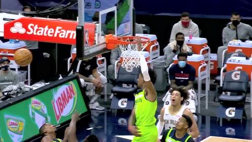 【NBA集锦】胖虎吃瘪! 锡安惨遭麦克丹尼尔斯血腥大帽