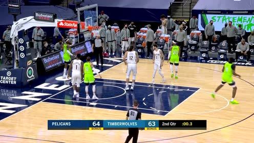 【NBA集锦】火力全开! 血布连得8分助球队稳住局势