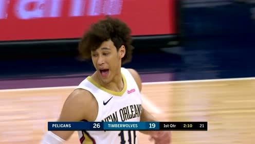 【NBA集锦】莺歌送精准制导 助飞海耶斯双手炸扣