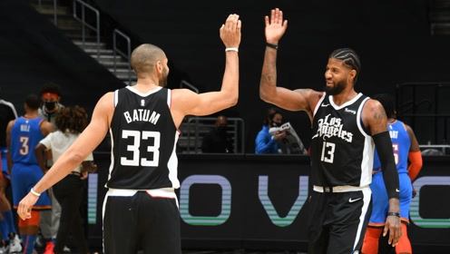 【NBA集锦】雷霆100-108快船 莱昂纳德豪取34分快船7连胜
