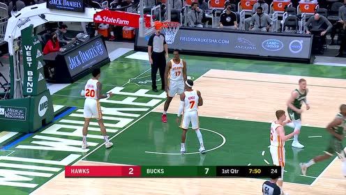 【NBA集錦】米德爾頓一記緩慢突破 空中拉桿挑籃姿態(tài)優(yōu)雅