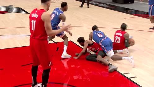 【NBA集錦】飛身拼搶不猶豫 科溫頓積極拼搶助坎特上空籃得手