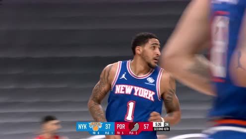 【NBA集錦】托平接球險些失誤 開拓者集體走神目送托平扣籃得手