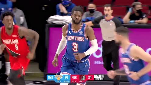 【NBA集錦】諾埃爾后場摘板反擊快下 前場接空配雙臂灌筐一氣呵成