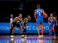 NBA精彩图片：常规赛快船108-100击败雷霆
