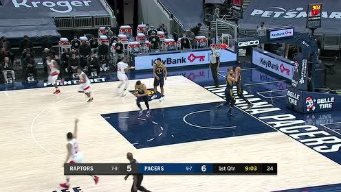 【NBA集锦】背后运球左手打板抛射 鲍威尔这一系列操作真见功底