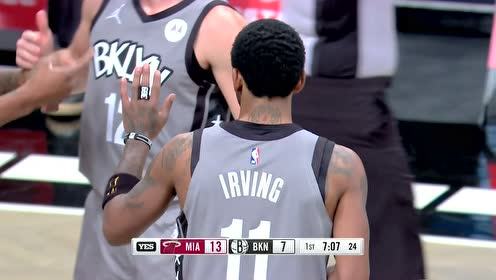 【NBA集錦】歐文仙人指路 小喬丹起飛雙手勁扣完事兒教育隊(duì)友