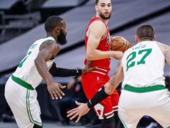 NBA常规赛：首节战罢，凯尔特人33-25领先公牛！